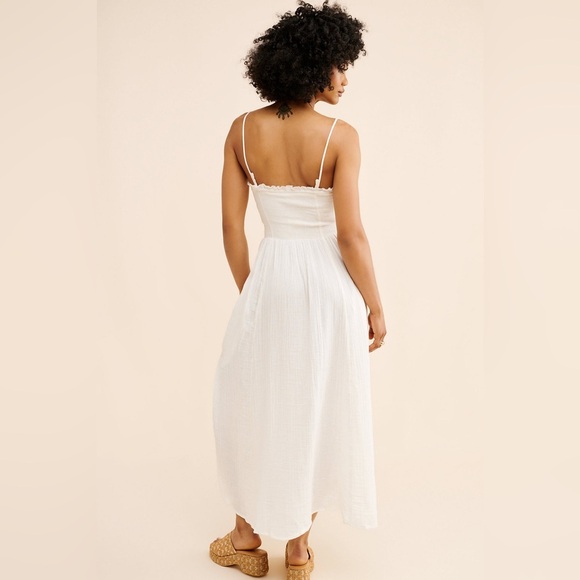 FREE PEOPLE sweet nothings midi dress in marshmallow Medium - Picture 3 of 11